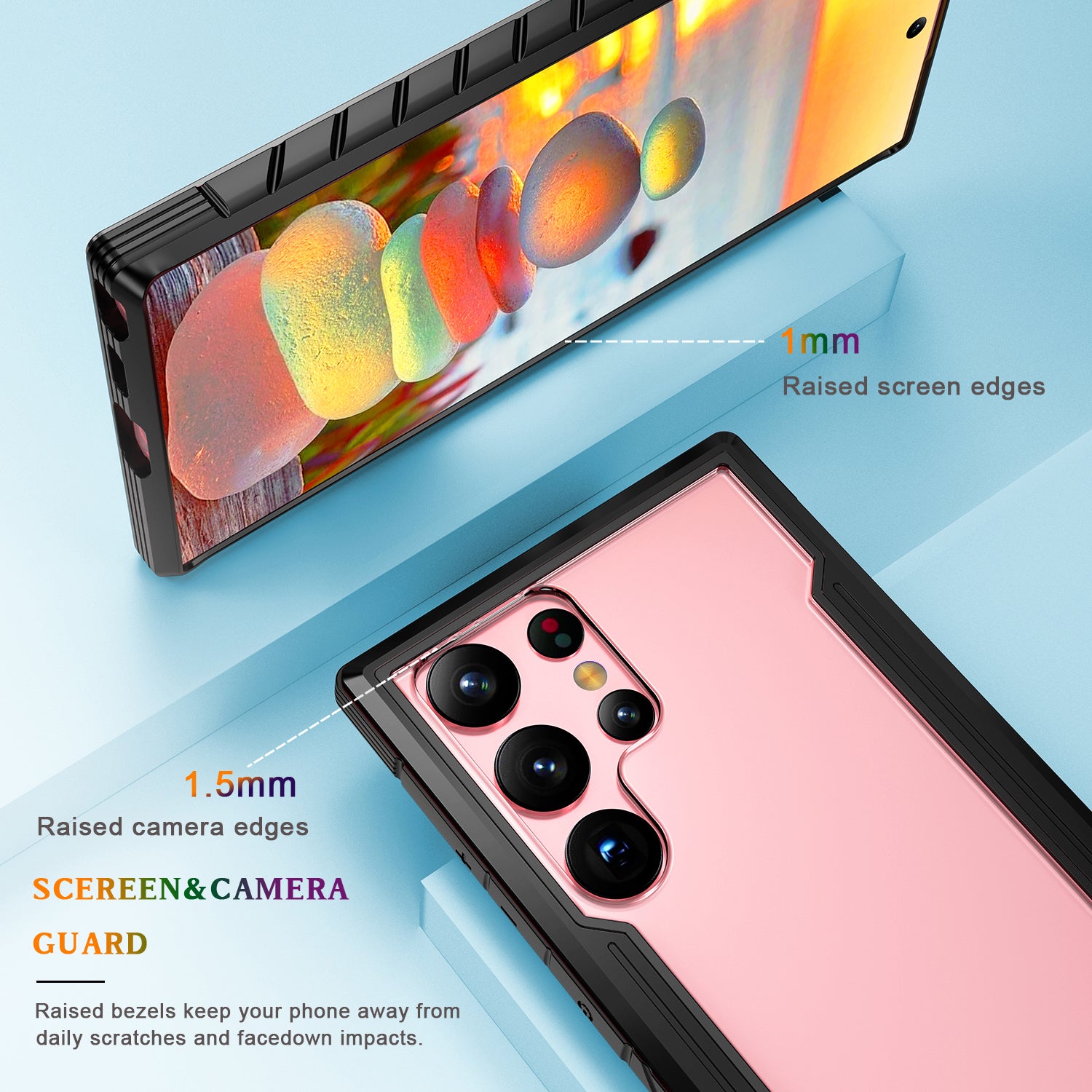 Samsung Galaxy S23 / S23 Plus Nebula Clear Protective Case – Black