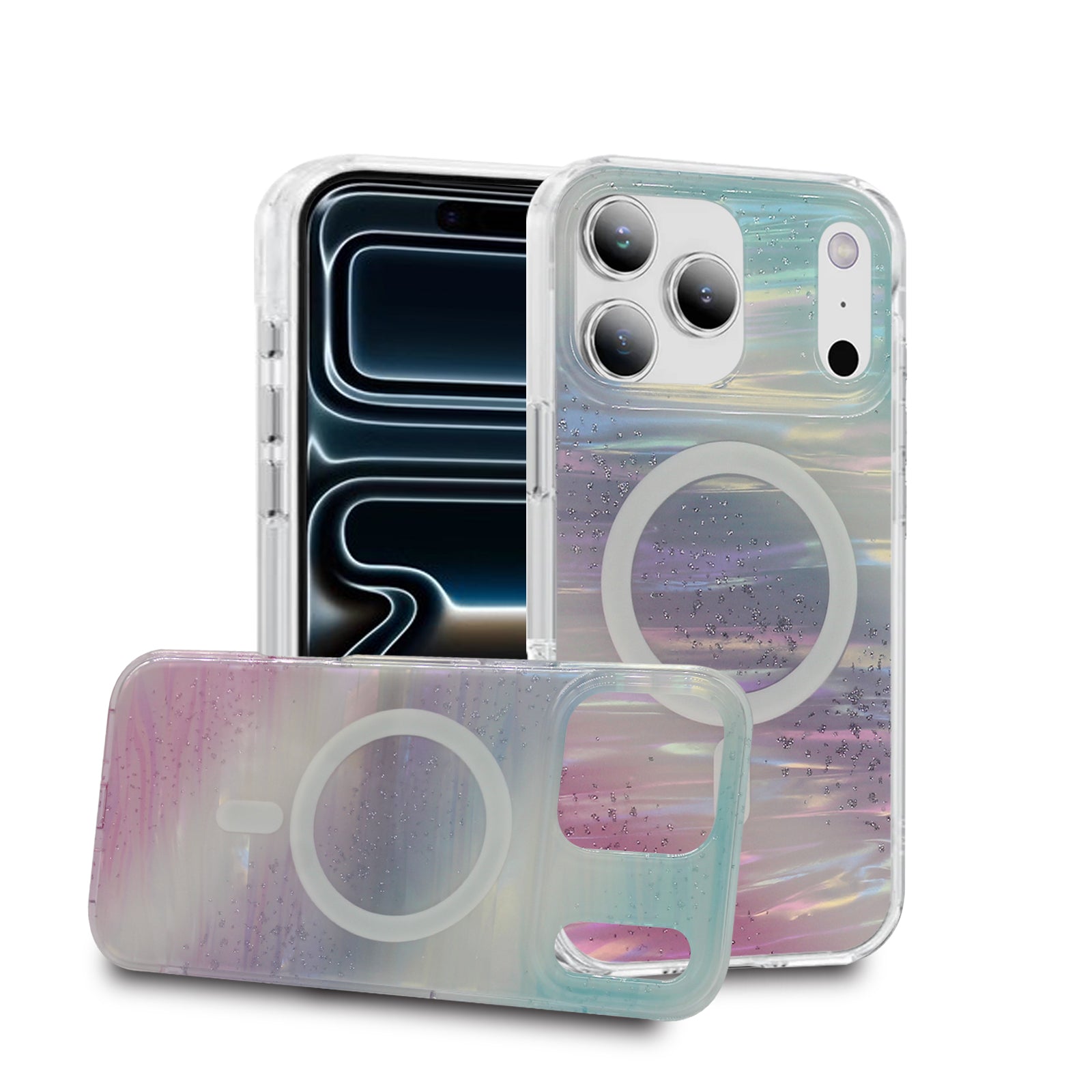iPhone Magsafe Pattern Rainbow Sunset Case - iPhone 17 Series