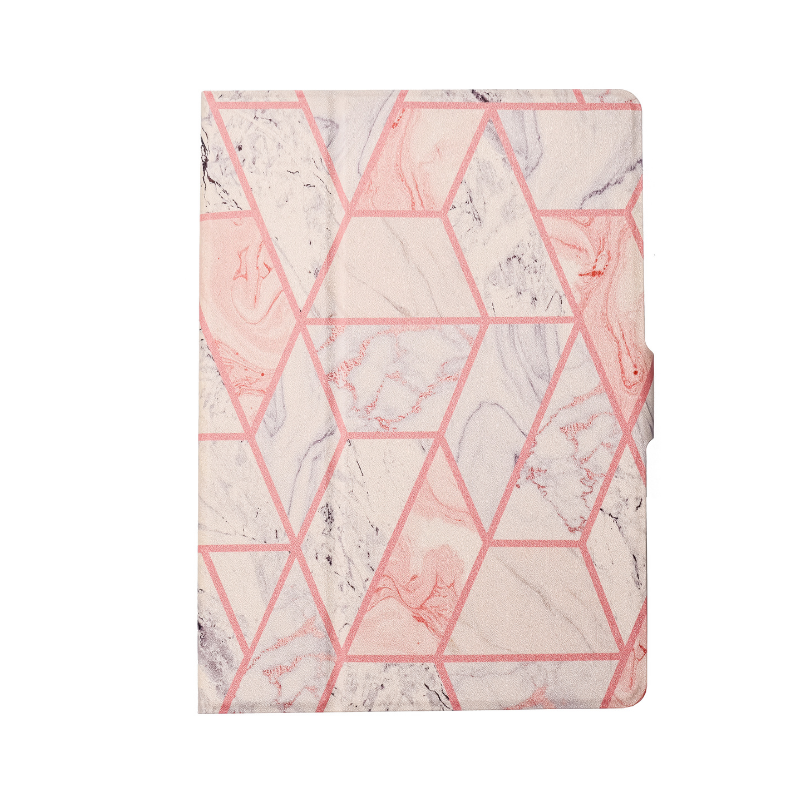 iPad 9.7 inch Universal Rotate iPad Case Marble (Red Line)