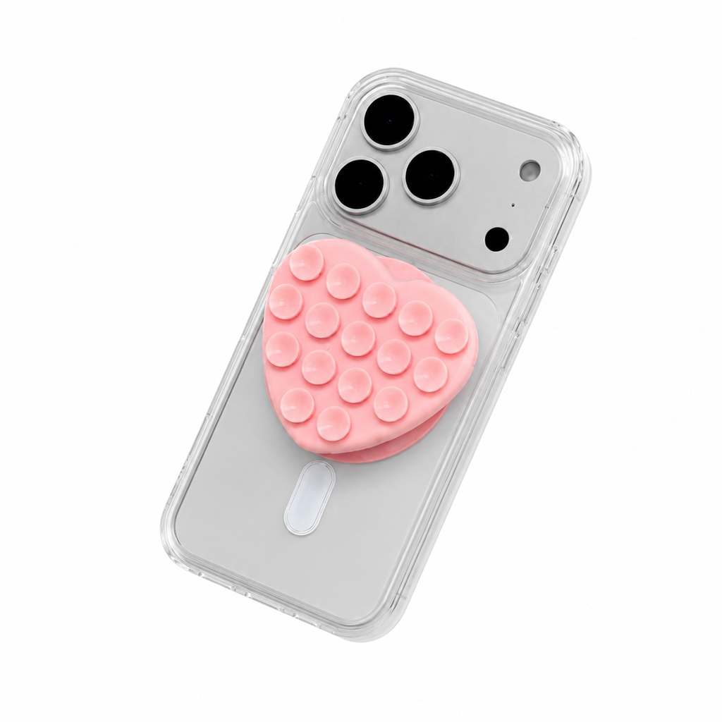 PopGrip MagSafe Suction Heart - Pink