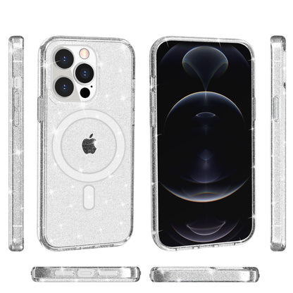 Nebula Clear Back Tough Case with MagSafe for iPhone – Crystal Sparkling