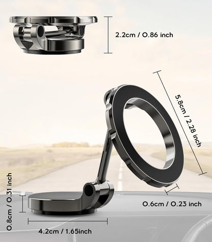 Ultra Alloy Folding 360 Rotating Magnetic Car Phone Holder
