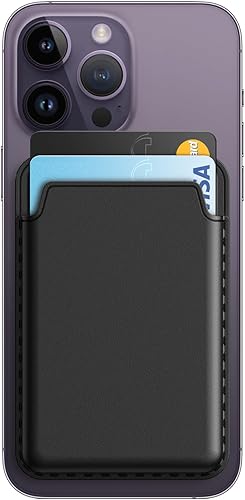 PU Leather Magsafe Card Wallet Black