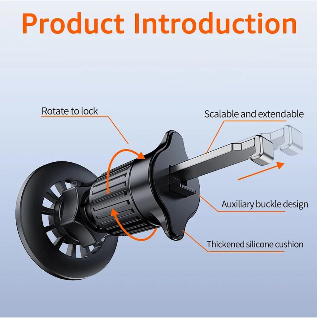 YC19 Hooked Style Wireless Car Holder - Black