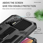 OPPO A96 Kickstand Rugged Case Black
