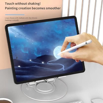 360 degree Rotatable  Multi-Function Metal Laptop & Phone Stand Silver