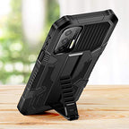 OPPO A96 Kickstand Rugged Case Black