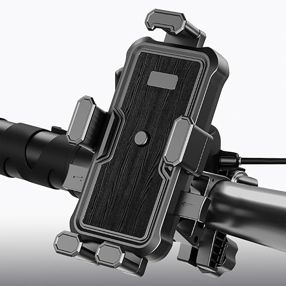 Universal fixed handlebar motorcycle phone holder