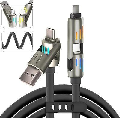 240W 4-in-1 Multi USB Fast Charging & Data Cable