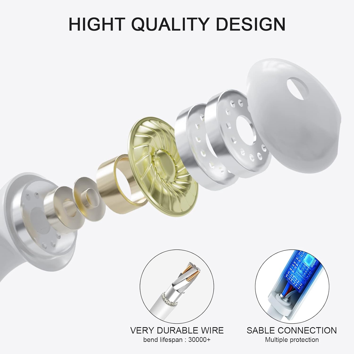 Wired Earpiece Type-C White