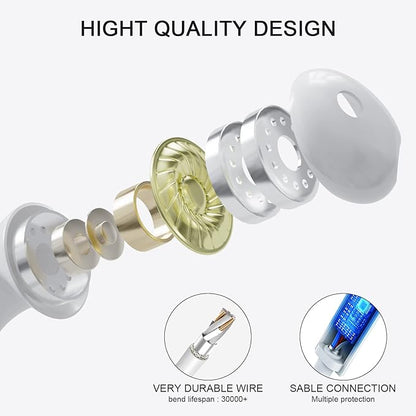 Wired Earpiece Lighting White