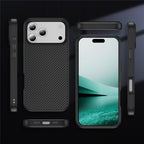 iPhone 17 Pro/Pro Max Carbon Fiber Texture MagSafe Case Black