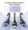 Yesido 3 in 1 Data Type-C cable YESIDO Cable Black