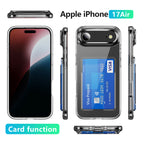iPhone 17 Air Shockproof Hard Card Holder Back Case Clear