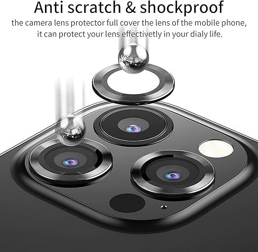iPhone Camera lens Protector Tempered Glass Black (1 Piece)
