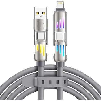 240W 4-in-1 Multi USB Fast Charging & Data Cable