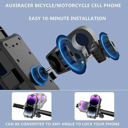 Universal fixed handlebar motorcycle phone holder