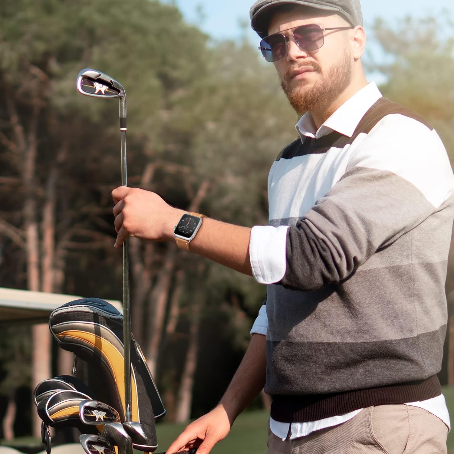 Apple Watch Genuine Leather Band with Buckle Case