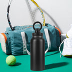 Stainless Steel Gym & Sports Water Bottle with Rotating Phone Holder – 532ml