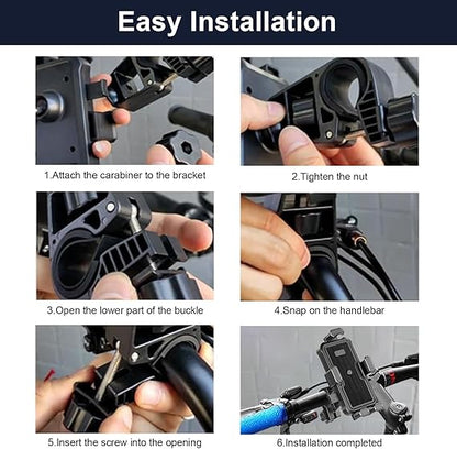 Universal fixed handlebar motorcycle phone holder