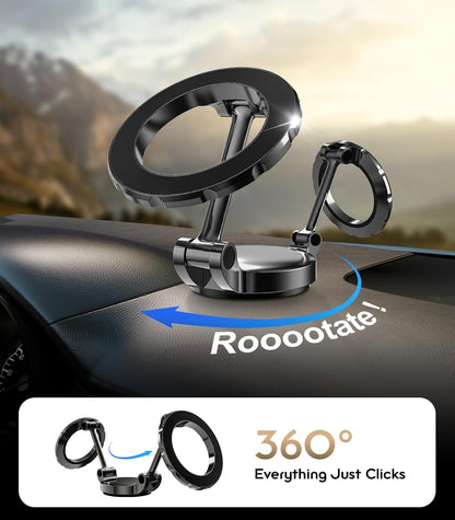 Ultra Alloy Folding 360 Rotating Magnetic Car Phone Holder