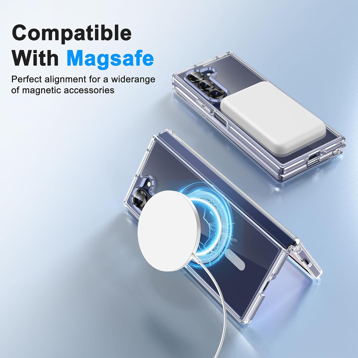 Samsung Galaxy Z Fold 7 Magnetic Back Cover Case Clear