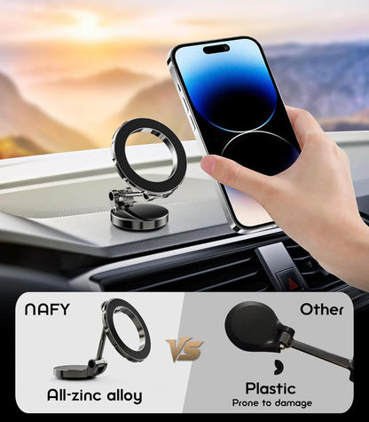 Ultra Alloy Folding 360 Rotating Magnetic Car Phone Holder
