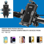Universal fixed handlebar motorcycle phone holder
