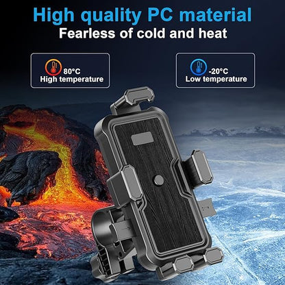Universal fixed handlebar motorcycle phone holder