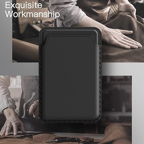 PU Leather Magsafe Card Wallet Black