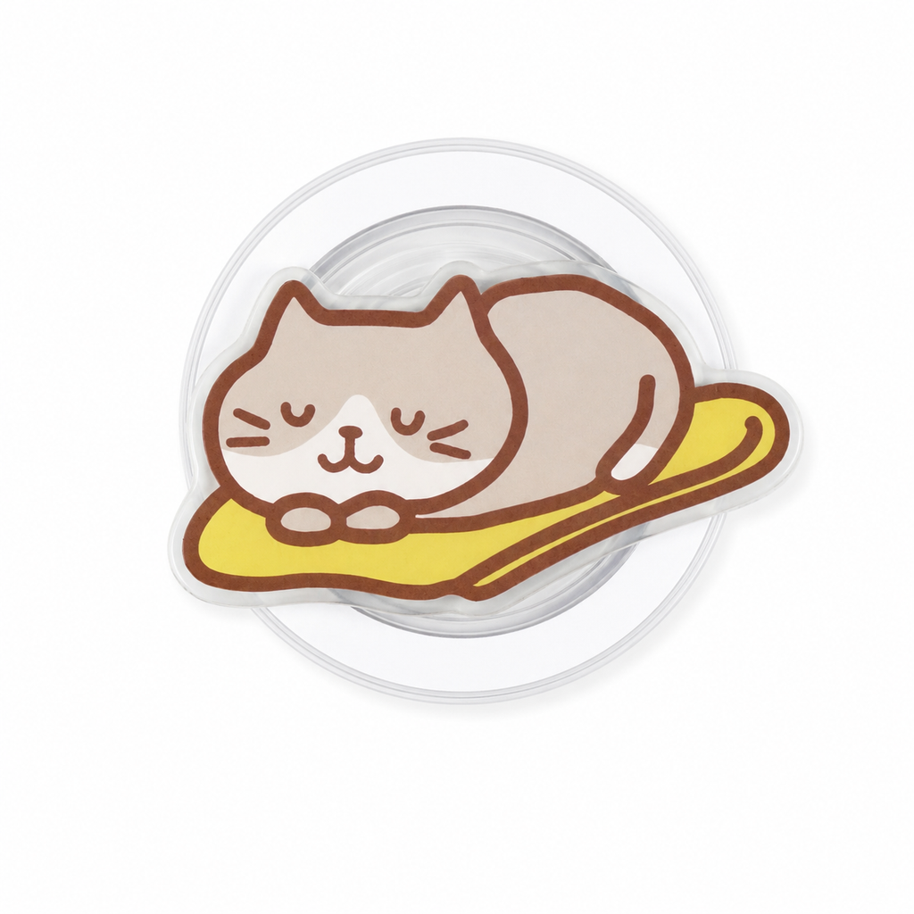 GripPro Magnetic Phone Ring Sleeping Cat