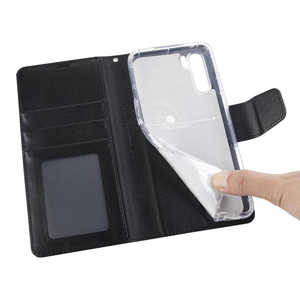 Hanman Flip Wallet Case OPPO AX5 Black