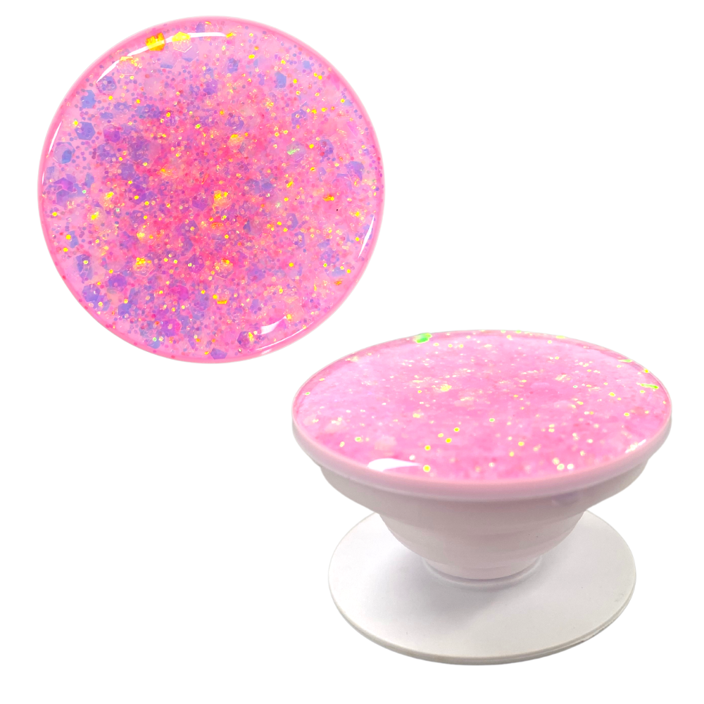 Phone Grip Iridescent Confetti Pink