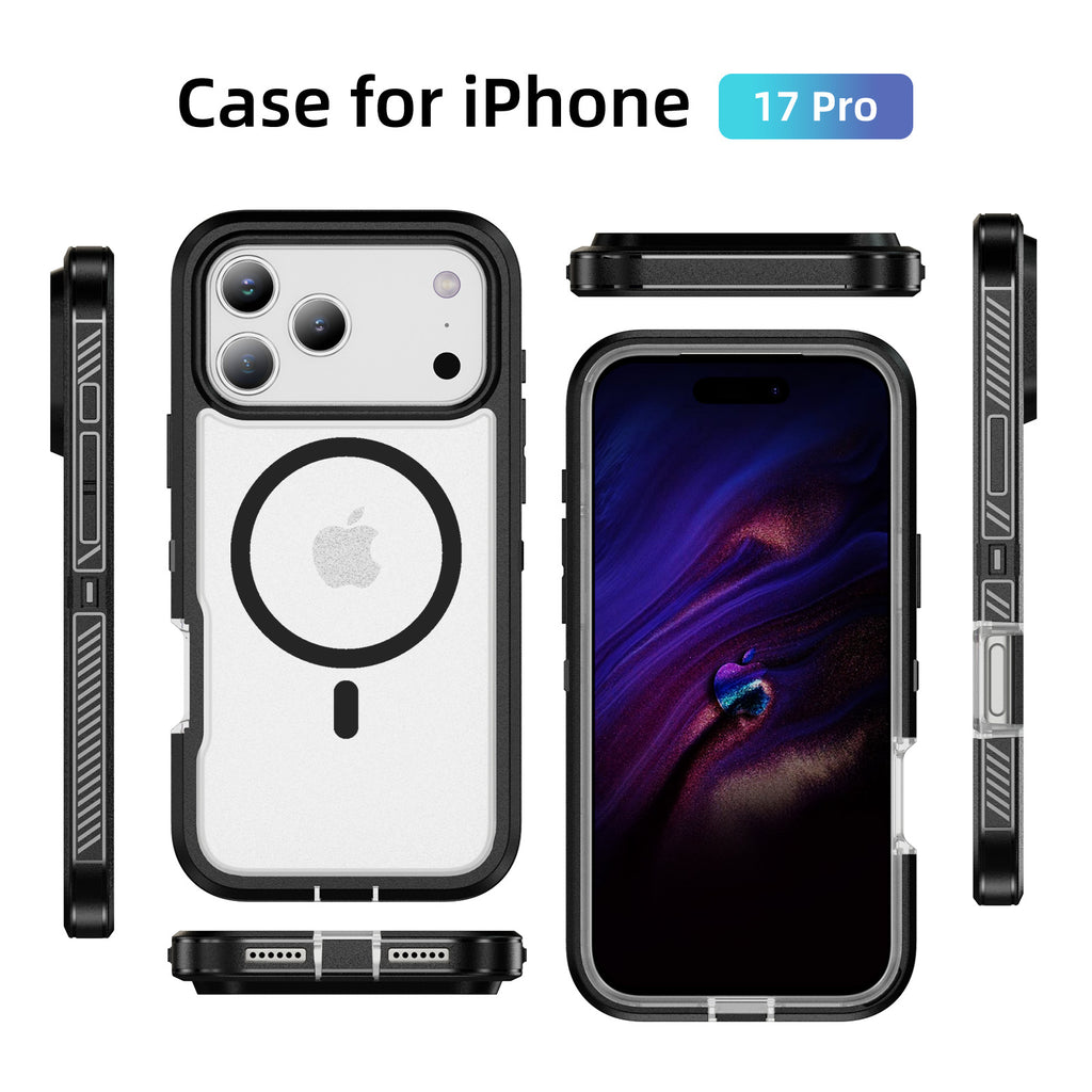 iPhone 17 Pro Eclipse Shield MagSafe Case - Black Clear
