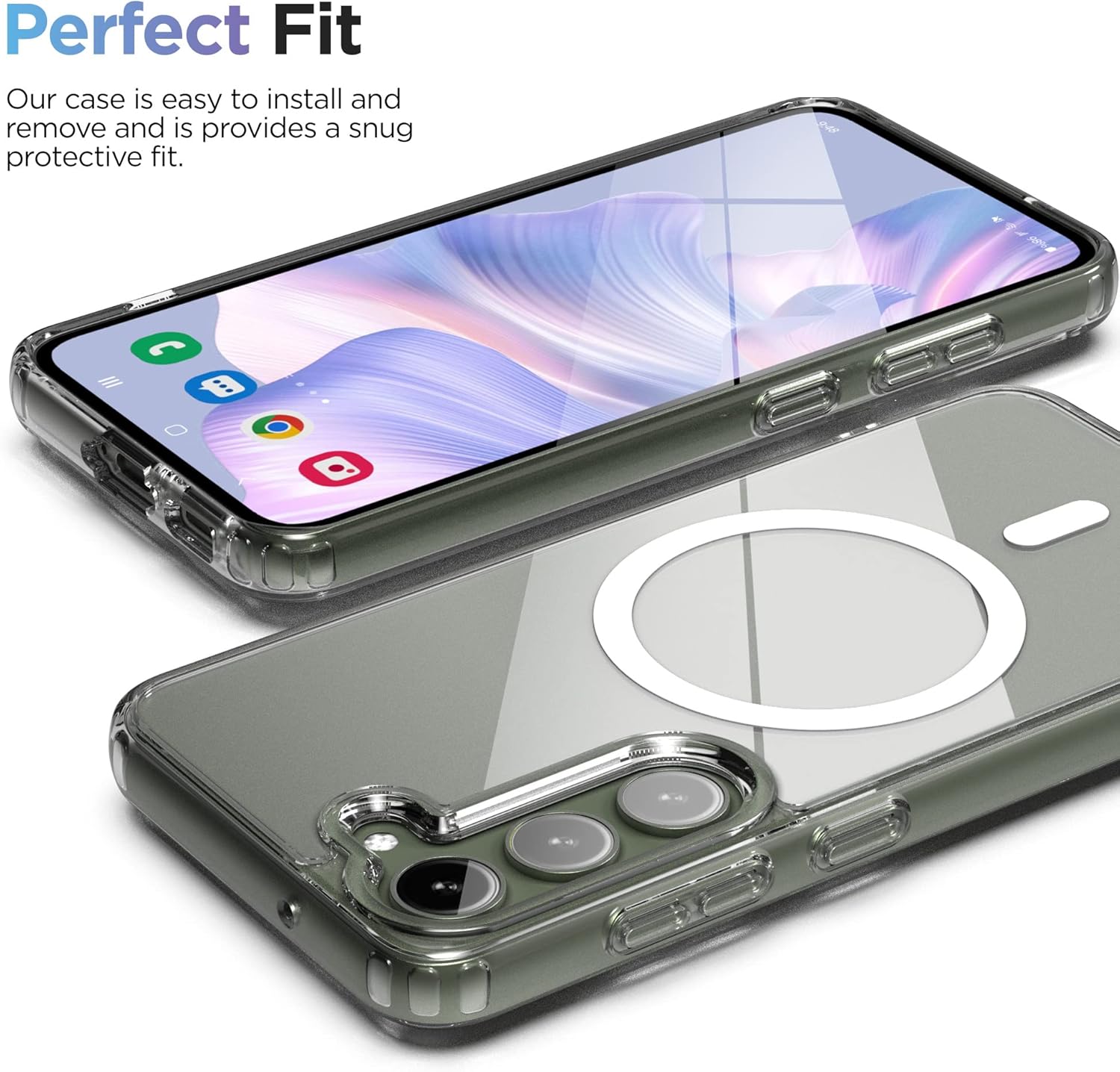 Samsung Galaxy S24/S25 Series Magnetic Back Cover Case Clear