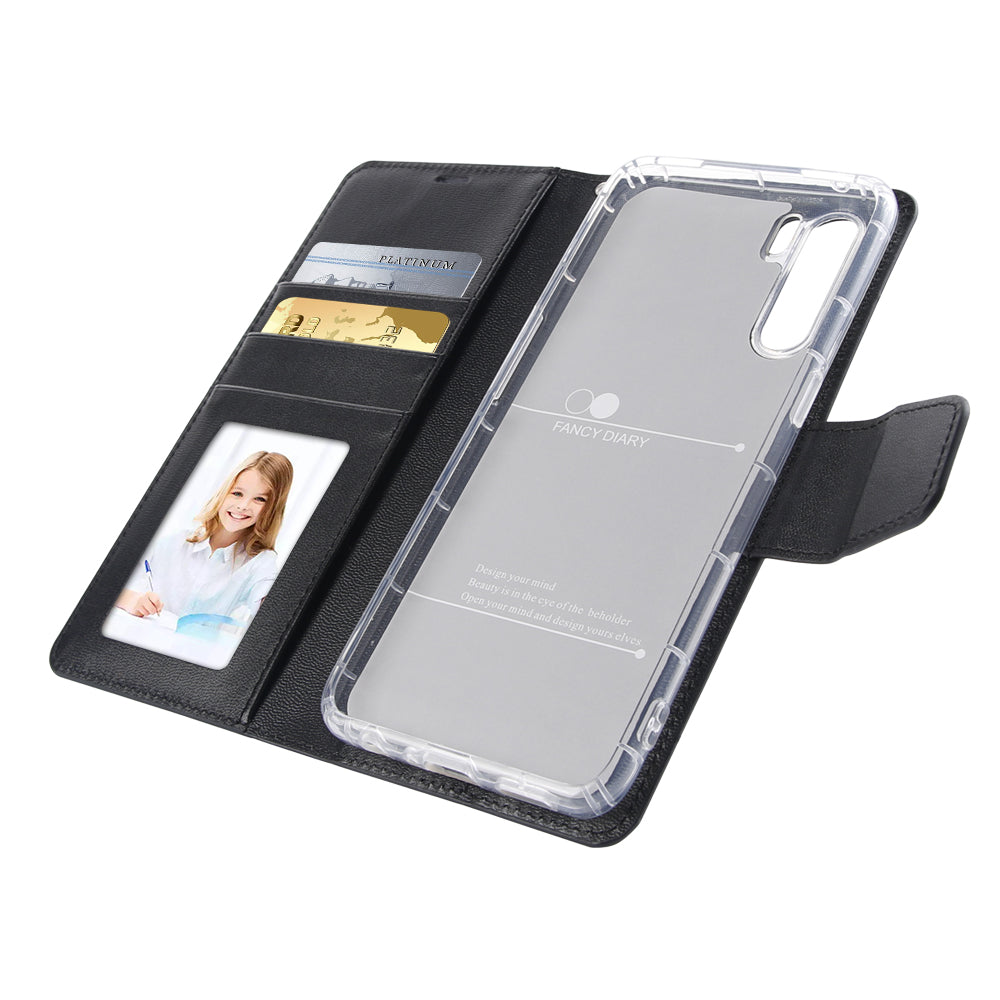 Hanman Flip Wallet Case OPPO AX5 Black