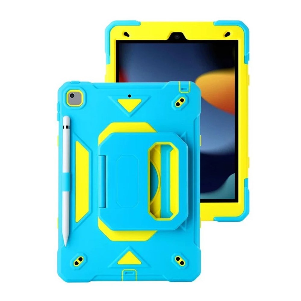V2 Shockproof Hard Blue Fluorescein Case for iPad 7/8/9/Air 3/Pro (10.2-10.5)