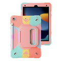 iPad A16/10th 10.9inch V2 Shockproof Hard Case with Kickstand – Rainbow Pink