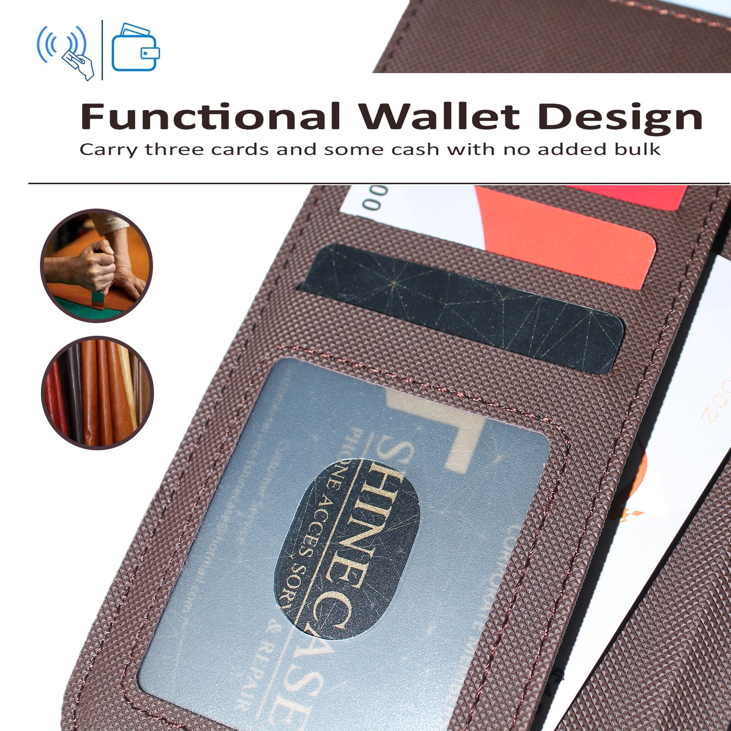 Magnetic Detachable Wallet Case Brown - iPhone Cases