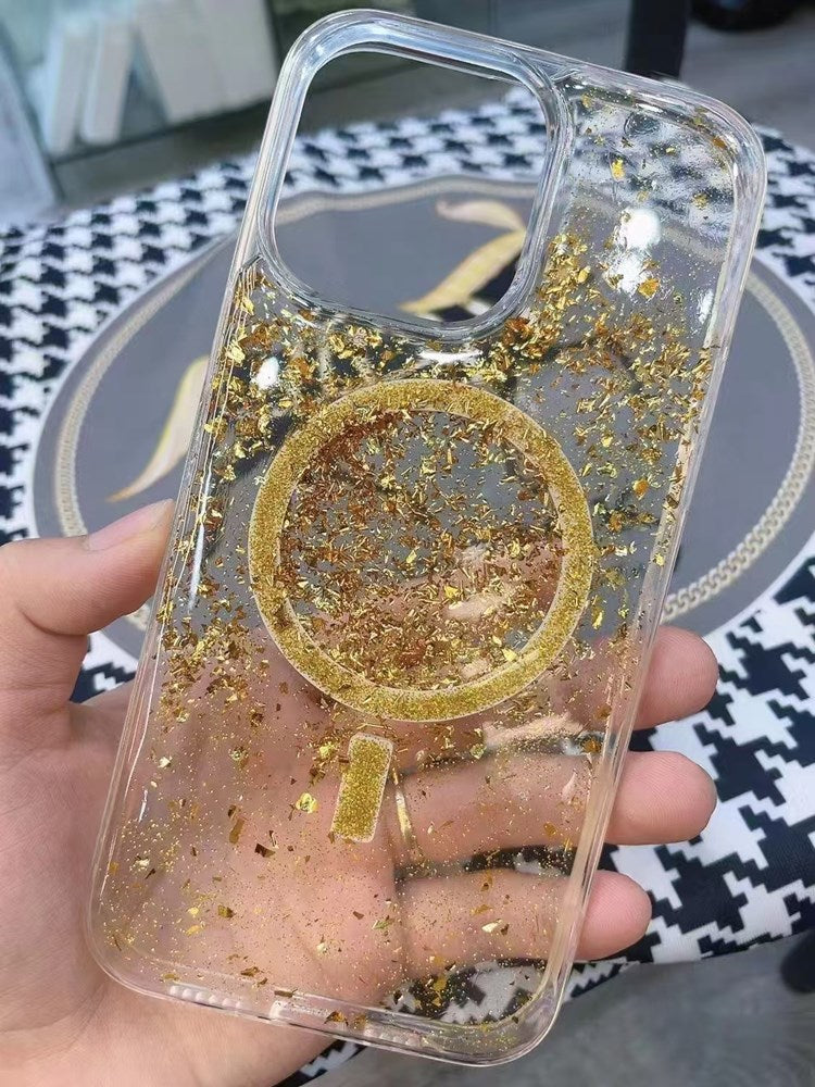 Nebula iPhone 17 Air Metal Dusted Magsafe Case Gold