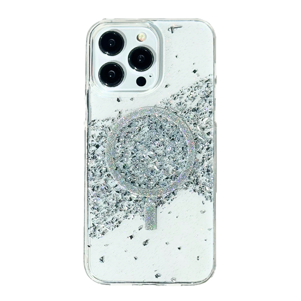 Nebula Noble Metal Dusted Magsafe Case Silver - iPhone Cases