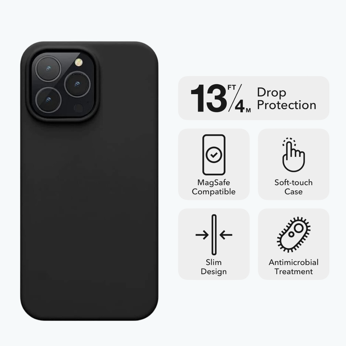 Silicone Rubber Case Black - iPhone Cases