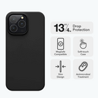 Silicone Rubber Case for iPhone - Black
