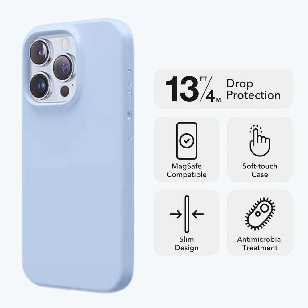 iPhone 17e/16/15/14/13 Silicone Rubber Case Tint Purple
