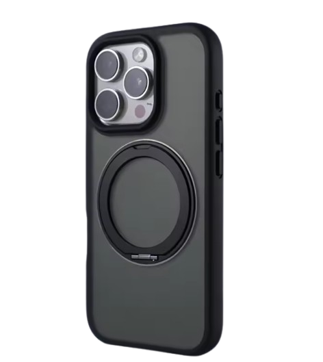 360° Rotatable Invisible Stand Case for iPhone – Black