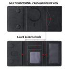 Slim Tri-Fold MagSafe Wallet & Phone Stand Black