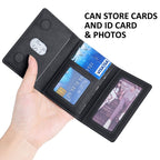 Slim Tri-Fold MagSafe Wallet & Phone Stand Black