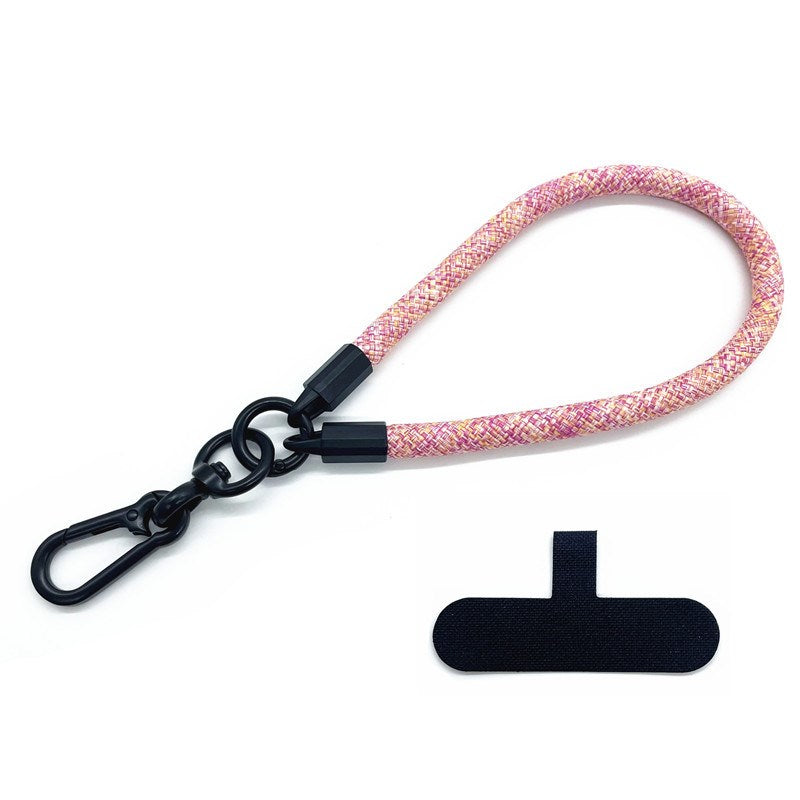 Sturdy Rope Phone Wrist Strap Knitted Pink