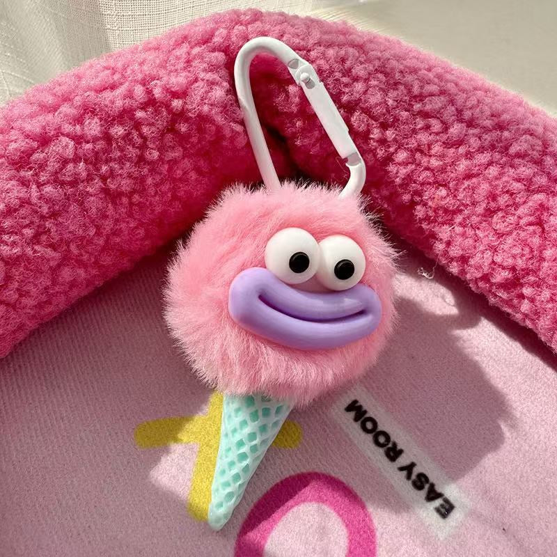Cartoon plush Small Coal Doll Keychain