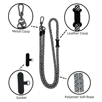 Sturdy Rope Crossbody Phone Lanyard Green